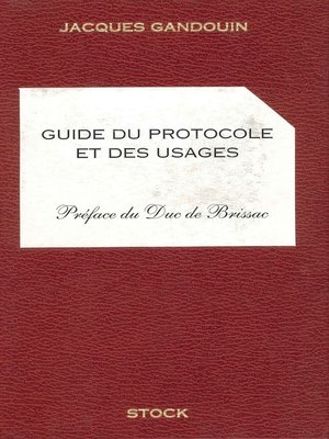 cover image of Guide du protocole et des usages